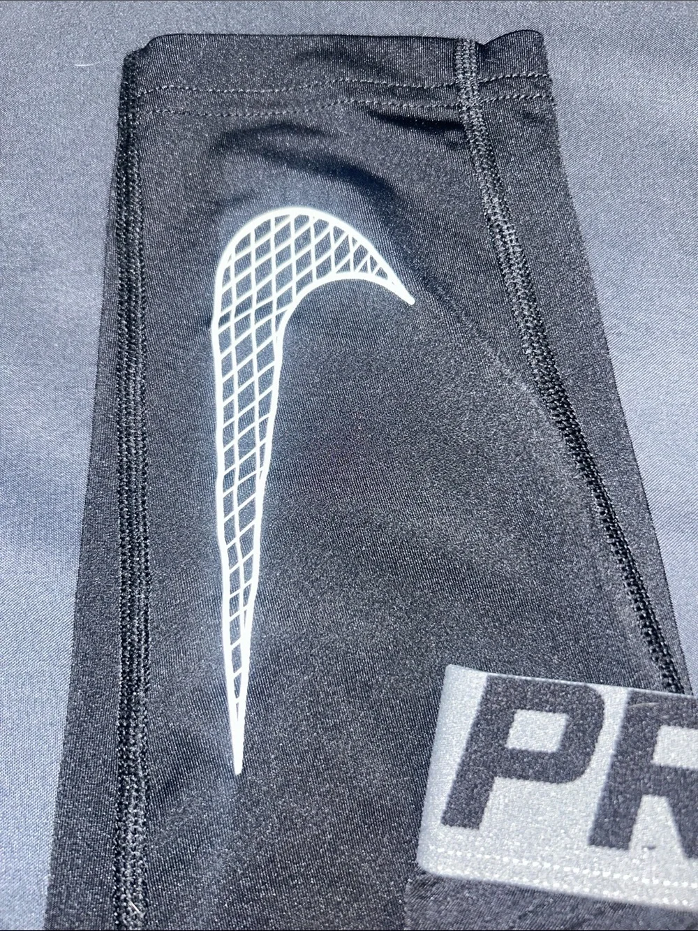 Nike Pro Black Kids Leggings with White Swoosh